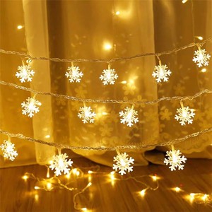 Christmas Lights LED Snow Flakes Xmas Tree Party Decoration String Lights Christmas New Year's Garland