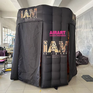 Big Factory Custom Hot-selling Black Gold Photobooth Props Inflatable for Parties