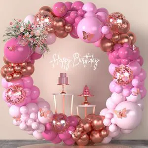 New 145pcs Assorted pink Latex Balloon Garland Kit Suitable for Bridal Shower Birthday Party Decoration Balloons