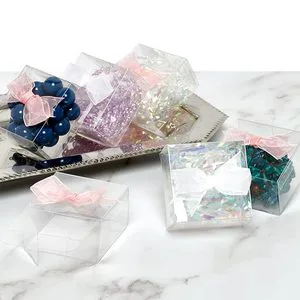 Clear Bow Top Party Favor Boxes