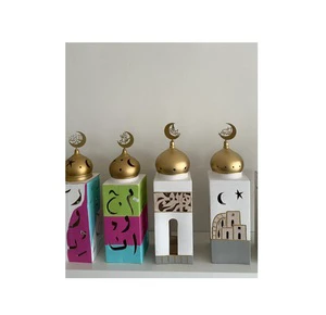 Wholesale Ramadan Decoration Home Decor Supplies Muslim Festive Accents Vintage Mosque Tower Embellishment in Cheapest Price