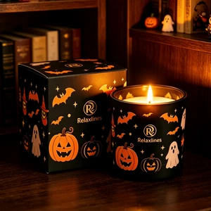 Halloween Handmade Soy Wax Aromatherapy Ceramic Scented Candles Jar Available For Customization With Essential Oil Scent
