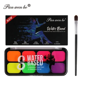 Wholesale 8 Colors Neon Face Body Paint Water-Based Fluorescent Face and Body Paint for Party Makeup Festival Face Painting