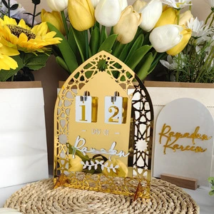 YOUYI Muslim Supplies & Ornaments with Countdown Golden Moon Pattern for Home Decoration and Party Gatherings