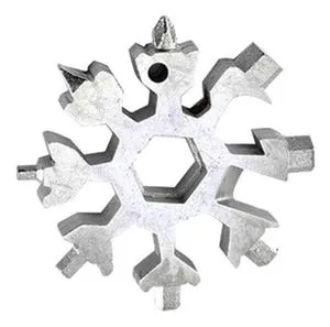 Metal Wave Thick Metal Snowflake Christmas Decor Festive Ball Tree Ornaments Perforated Design Stand Accessories Durable