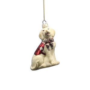 2023 New cute stained glass dog Hanging ornaments festival decorations Christmas tree ornaments