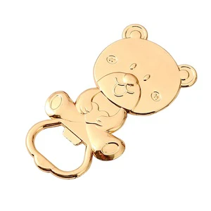 Golden Birthday Favors Party Favors Wedding Gift Metal Zinc Alloy for Guest Souvenir Gift Bear Bottle Opener