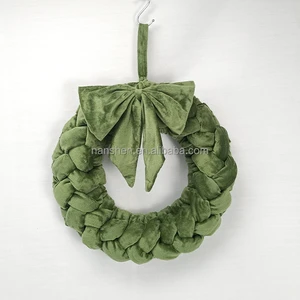 Artificial Fabric Christmas Garland Ornaments Hanging Indoor Decoration Hanging Door or Wall Decoration