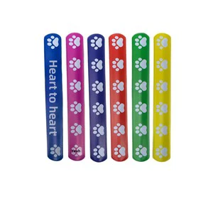 Factory New 6 Color Folk Art PVC Digital Printed Cartoon Cat Claw Pattern Snap Ring Bracelet LIn Xu Brand Mz-1 Holiday/Employee