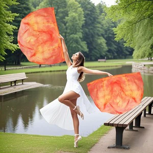 Adult Kid Outdoor Party Streamer Flag Praise Dance Worship Banner Flex