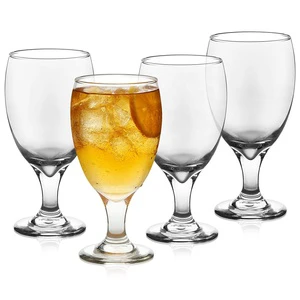 15.5oz Classic Goblet Party Glasses Footed Juice Glass Cup All-purpose Wine Glasses