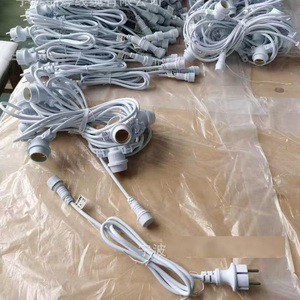 High Quantity E27 LED Festoon Belt Strip String Light IP65 Outdoor Patio Handheld Lamp Holder for Garden Christmas Decorative