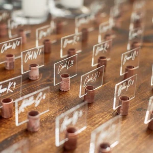 Clear Acrylic Place Cards Name Table Number Blank Acrylic Name Plate Acrylic Seating Chart Cards Sign for Wedding Banquet Party