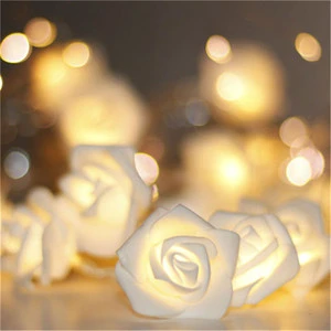 2.5 Meter 20 Rose Garland with IP65 Rated Multi Color LED Light for Wedding Event Party Christmas Decoration