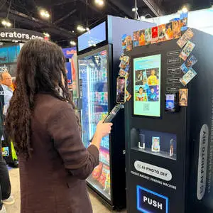 2026 Latest AI Smart Fridge Magnet Print Vending Machine Photo Booth Fridge Magnet Machine Magnetic Fridge Machine For Business