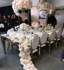 LFB1491 Artificial Flowers Wedding Luxury Exquisite Flowers Arrangement Table Flags Wedding Centerpieces Party Stage Decorations