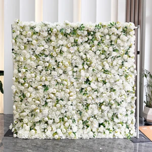 Party Selection Artificial Flowers Floral Backdrop Faux Roses Flower Wall Background for Wedding Photography