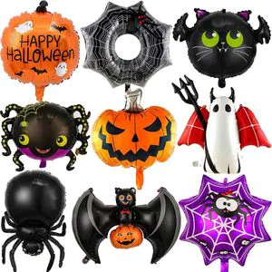 Halloween Balloon Set Ghost Spider Pumpkin Bat Horror Birthday Party Decor Indoor Outdoor Supplies Haunted House Trick or Treat