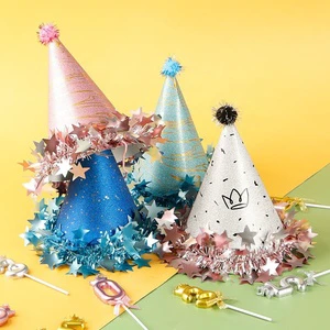 跨境高端儿童和成人生日帽 节日活动派对用品 婴儿生日帽