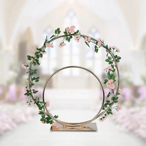 Gold Metal Flower Stand Shape Durable Display Floral Party Gifts Birthday Wedding Decorative Hotel Wholesale Table Decoration