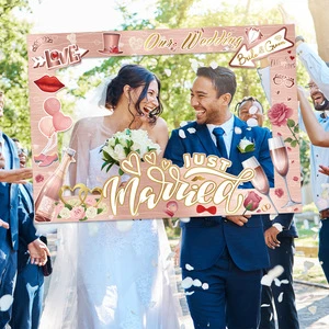 New Wedding Decoration Brides and Grooms Engagement Paper Photo Frame Photography Props Wedding Party Supplies