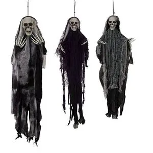 Hanging Halloween Skeleton Ghost Decorations Grim Reaper Outdoor Festive Decor 3 Pack Plastic