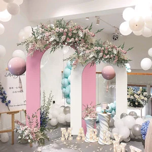 Wedding Decoration for Stand Round Party Metal Flower Wall Stage Gold Frame Backdrops Circle Event and Background Arch Backdrop