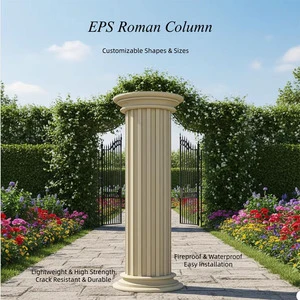 EPS Roman Column Decorative Lines Customized For Exterior Wall Decoration Villas Fireproof Waterproof Eco-Friendly Hospital Easy