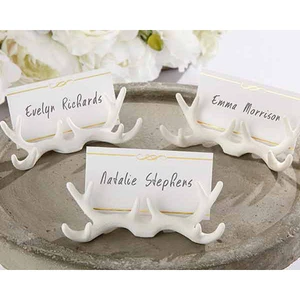 New Arrival Wedding Decoration Resin Antler Place Card Holder Table Place Cards Seat Card Favors
