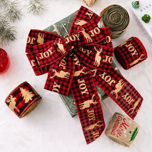 Wedding Party Holiday Wholesale, Custom Christmas Decorative Cheap Wired Ribbon Christmas Velvet Wired Ribbon/