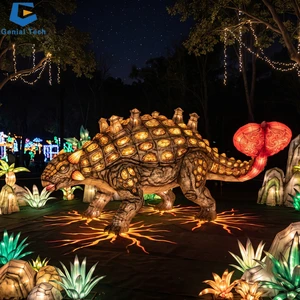 Turnkey Festival Lighting Project Immersive Dinosaur Lantern Attractions for Dinosaur Exhibition Museum Display