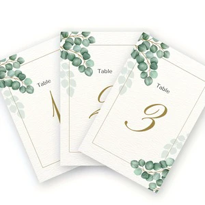 Wholesale 4x6 Inch Double Sided Gold Foil Table Number Cards Restaurant Wedding Table Numbers 1-30 Offset Cardboard 1-30 Pcs Per