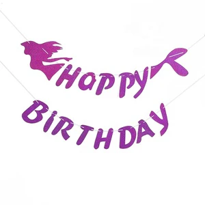 Custom Design Happy Signs Birthday Party Graduation Christmas Backdrop Swallow Triangle Felt Bunting Flag Banner for Hotel