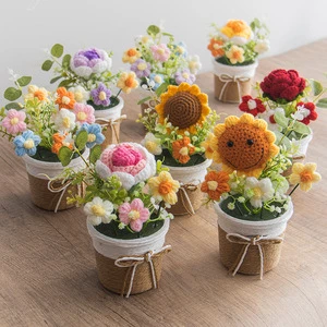 Handwoven Wedding Table Flowers Wedding Celebration Desktop Decoration Ambience-Enhancing Floral Arrangements