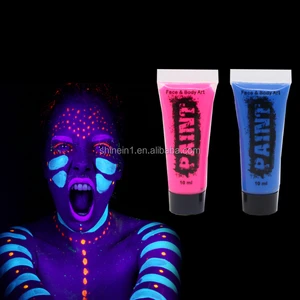 Hot Sale Fluorescent Glow Blacklight Body Paint Halloween Party Uv Neon Face Painting