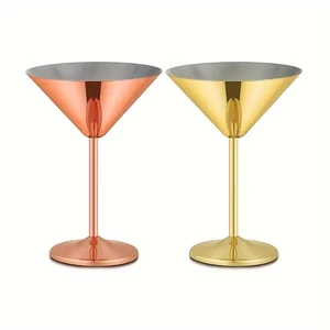 Fancy Stainless Steel Martini Glass Cocktail Drinking Cups for Bar Club Restaurant Home Party Use