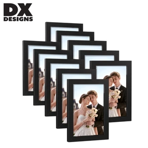DX DESIGNS Custom Wood Photo Frame A2,A3,A4,A5,4x6,5X7,6X8,8x10,11x14,12x16,18x24,24x36 Black White Poster Frame & Picture Frame