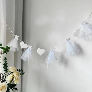 Bridal Shower Banner Engagement Wedding Dress Banner Core Decorations for the Bride Engagement Party Supplies Bride to Be Banner