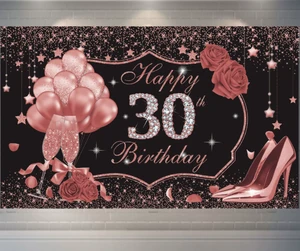 Birthday Background Cloth Party Photo Poster Party Banner Decoration Curtain Birthday Banner