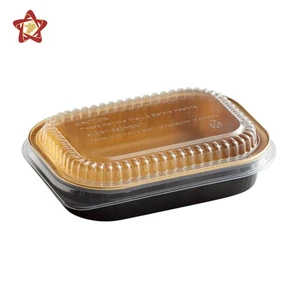 Best Price Factories Black Colored Smoothwall Aluminium Foil Pan For Food Packaging Aluminum Foil Container With Lid