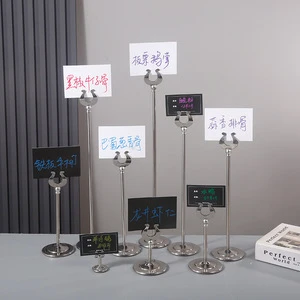 Thickened Stainless Steel Corrosion Resistant Table Number Plate Restaurant Clip Meeting Sign Seat Plate Wedding Table Card Meal