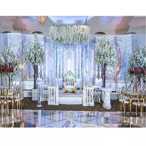 Grand White Theme Wedding Stage Decoration Romantic Roman Theme Wedding Stage Setup Canadian Wedding Reception Stage Decor Texas