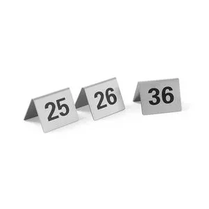 HENDI Table Number Plates Set of 25-36 50x35x(H)40mm Place Cards & Table Numbers