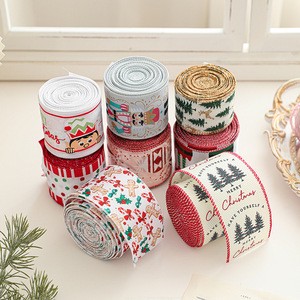 Gingerbread Man Christmas Xmas Ribbons Santa Elf Nutcracker Print Christmas Ribbons for Wreaths Bow Tree DIY Crafts