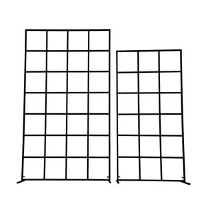 Modern Metal Grid Rectangle Polygon Backdrop Stand Decoration Arches for Weddings Outdoor Events Supplies