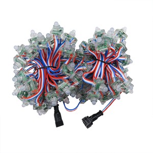 WS2811 12V 12mm Square Flat Addressable RGB Pixel LED String Light for Outdoor Christmas Decoration Project Supplier