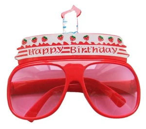 Birthday Supplies pink Party Sunglasses Candle Shaped Happy Birthday Party Glasses