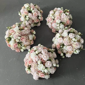 Wedding Customized Color European Style Silk Fabric Artificial Rose Flower Ball Table Centerpieces High Quality Wedding Party