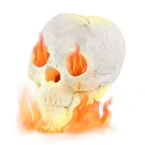 Halloween Fire Pit Skull Beige Plastic Decorative Halloween Decoration for Festive Ambience