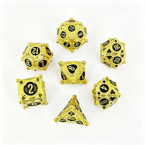 Factory Direct 7 Piece DND For Polyhedron Table Top Game Set Eco-friendly Customized Metal Dice For Running Groups